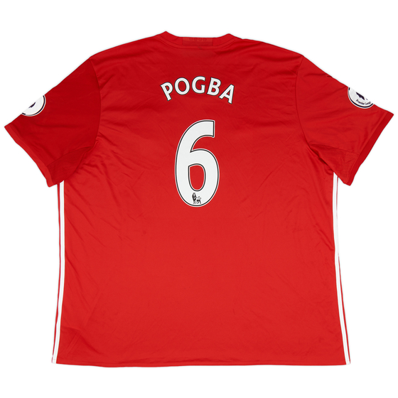 2016-17 Manchester United Home Shirt Pogba #6 - 9/10 - (4XL)