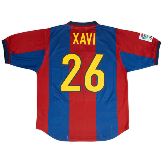 1998-00 Barcelona Home Shirt Xavi #26 - 8/10 - (L)