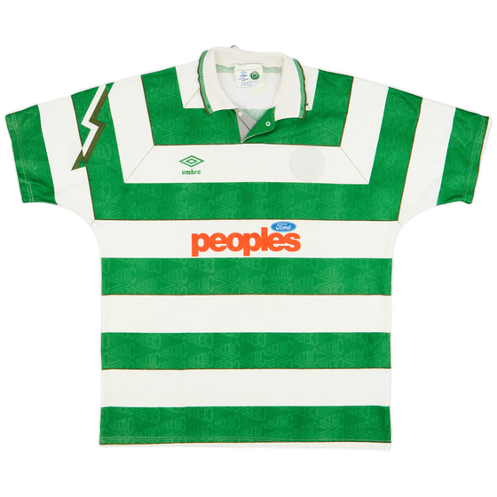 1991-92 Celtic Home Shirt - 4/10 - (XL)