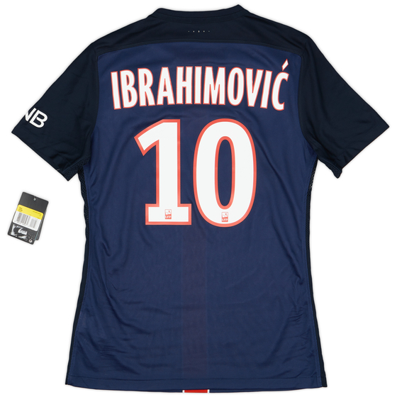 2015-16 Paris Saint-Germain Authentic Home Shirt Ibrahimović #10 (S)