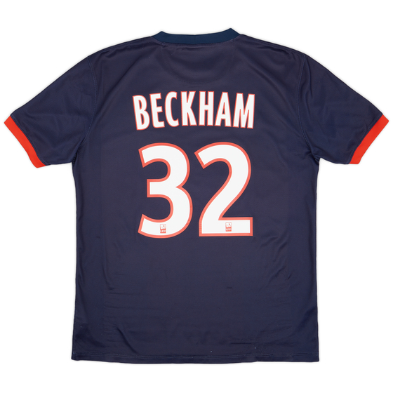 2013-14 Paris Saint-Germain Home Shirt Beckham #32 - 6/10 - (M)