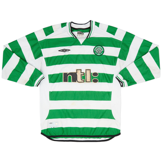 2001-03 Celtic Home L/S Shirt - 5/10 - (M)