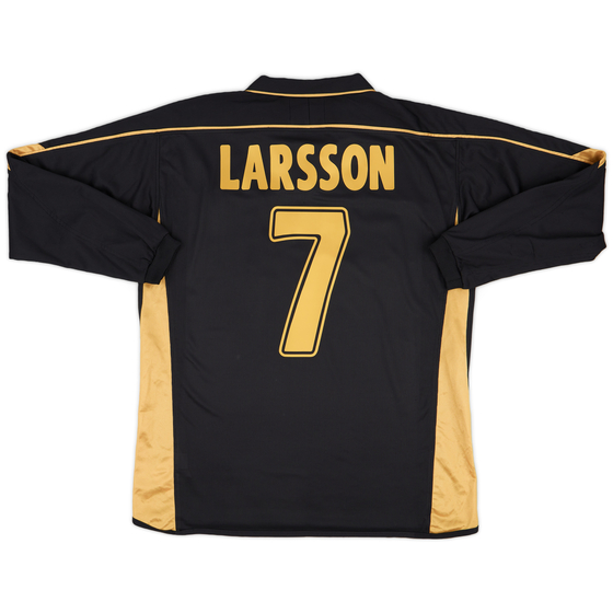 2003-04 Celtic Away L/S Shirt Larsson #7 - 8/10 - (L)