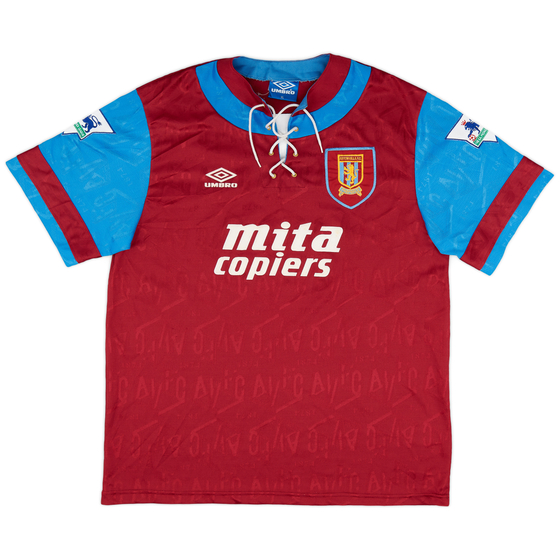 1992-93 Aston Villa Home Shirt - 9/10 - (XL)