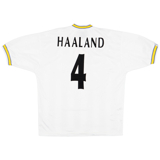 1996-98 Leeds United Home Shirt Haaland #4 - 8/10 - (L)