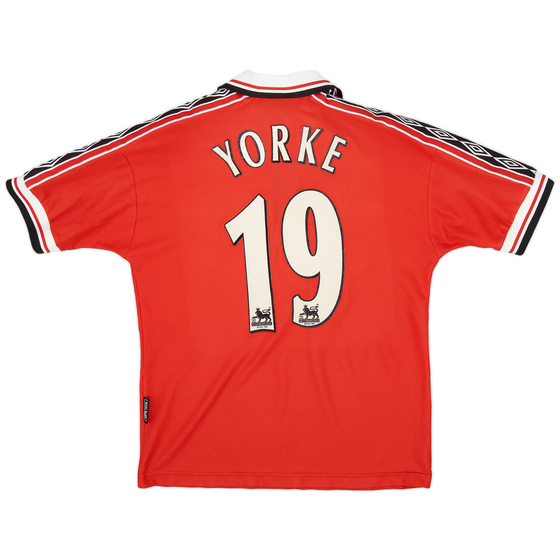 1998-00 Manchester United Home Shirt Yorke #19 - 6/10 - (Y)