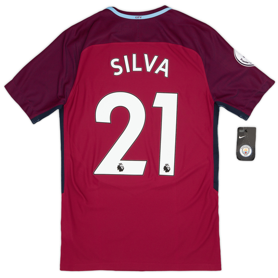 2017-18 Manchester City Authentic Away Shirt Silva #21 (S)