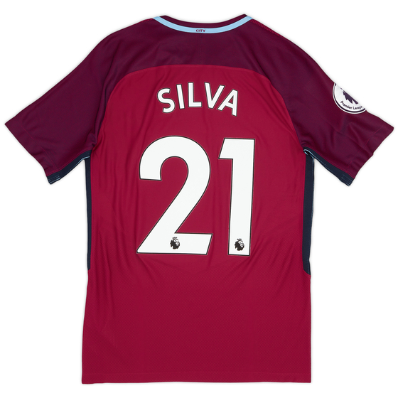 2017-18 Manchester City Authentic Away Shirt Silva #21 (S)