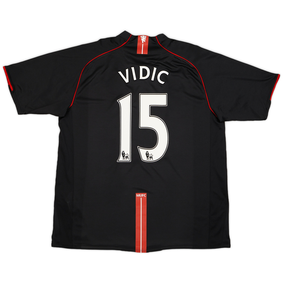 2007-08 Manchester United Away Shirt Vidić #15 - 9/10 - (XXL)