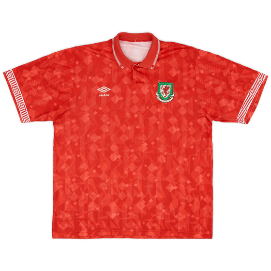 1990-92 Wales Home Shirt - 7/10 - (XXL)