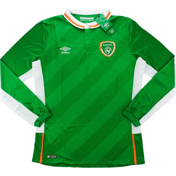 2016-17 Ireland Player Issue Home L/S Shirt