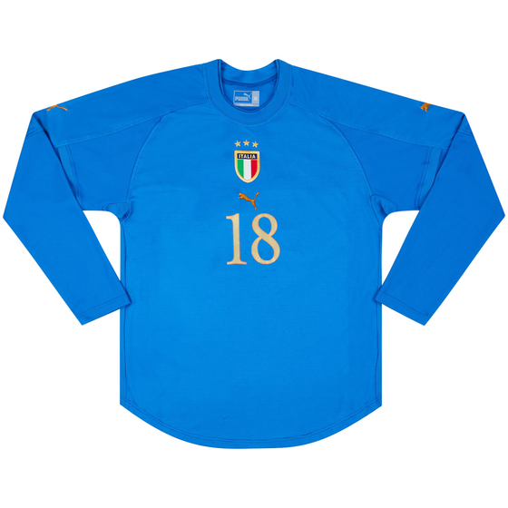 2004-06 Italy Match Issue Home L/S Shirt #18