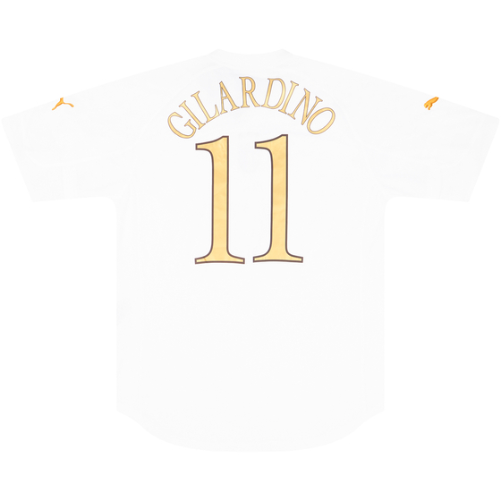 2005 Italy Match Worn Away Shirt Gilardino #11 (v Ireland)