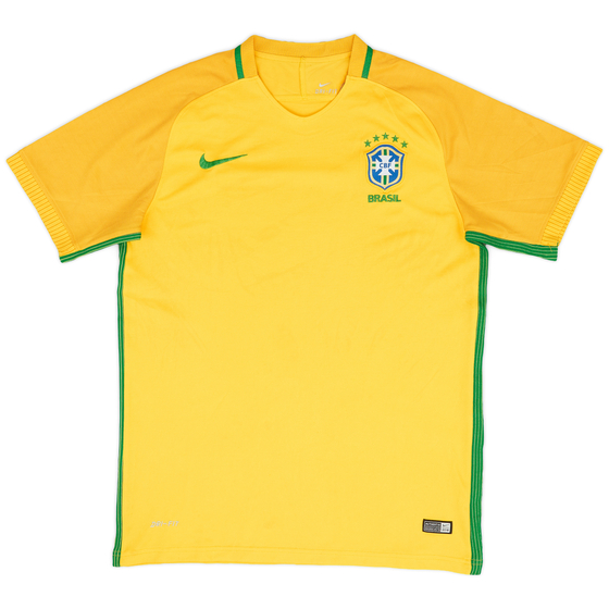2016-17 Brazil Home Shirt - 6/10 - (XXL)