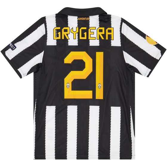 2010-11 Juventus Match Issue Europa League Home Shirt Grygera #21