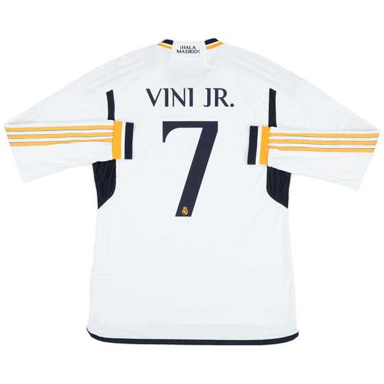 2023-24 Real Madrid Authentic Home L/S Shirt Vini Jr #7