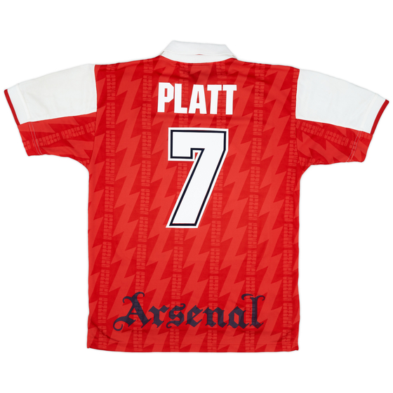 1994-96 Arsenal Home Shirt Platt #7 - 8/10 - (M)