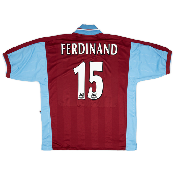 1997-98 West Ham Home Shirt Ferdinand #15 - 9/10 - (XL)