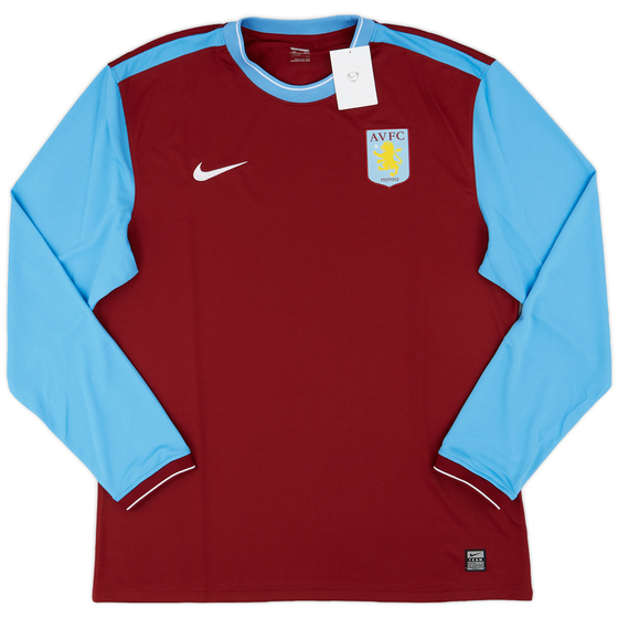 2009-10 Aston Villa Player Issue Home L/S Shirt (XXL)