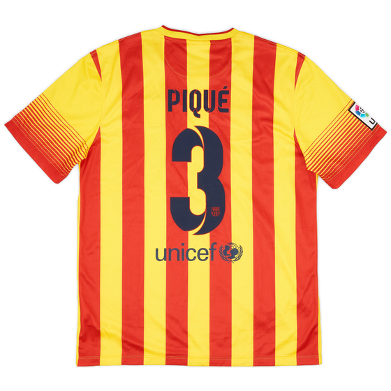 2013-15 Barcelona Away Shirt Piqué #3 (XL)