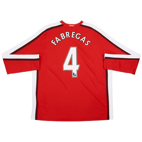 2008-10 Arsenal Home L/S Shirt Fabregas #4 (XXL)