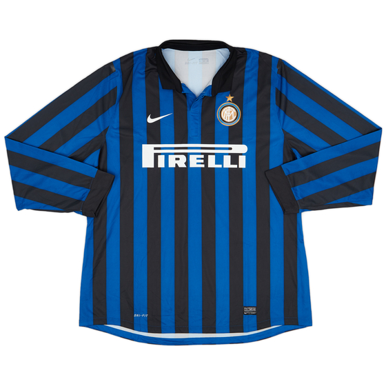2011-12 Inter Milan Player Issue Home L/S Shirt (3XL)