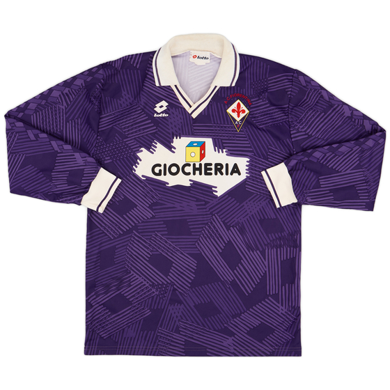 1991-92 Fiorentina Home L/S Shirt #11 - 8/10 - (L)