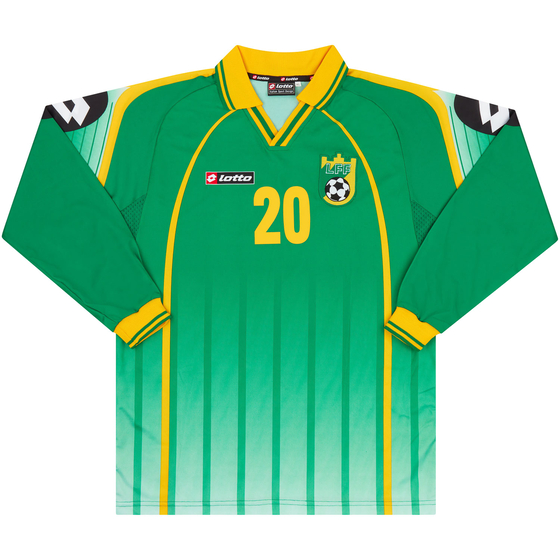 2000-01 Lithuania Match Issue Away L/S Shirt #20