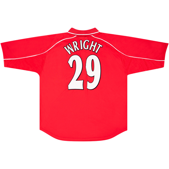 2000-01 Liverpool Match Issue UEFA Cup Home Shirt Wright #29