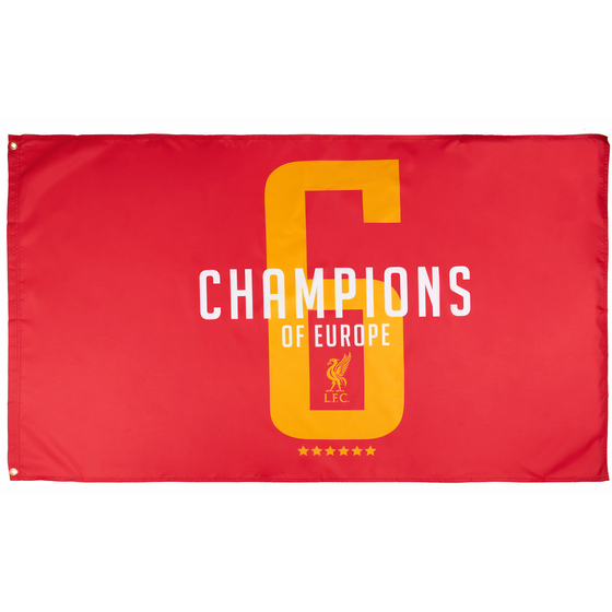 2019-20 Liverpool '6 Champions of Europe' Flag