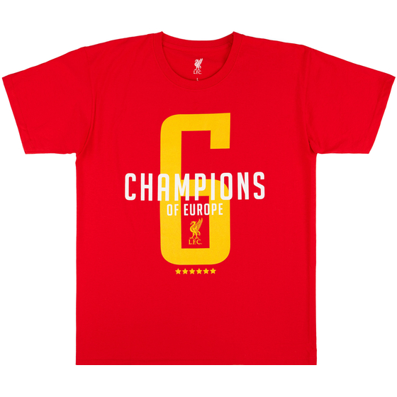 2019-20 Liverpool '6 Champions of Europe' Graphic Tee