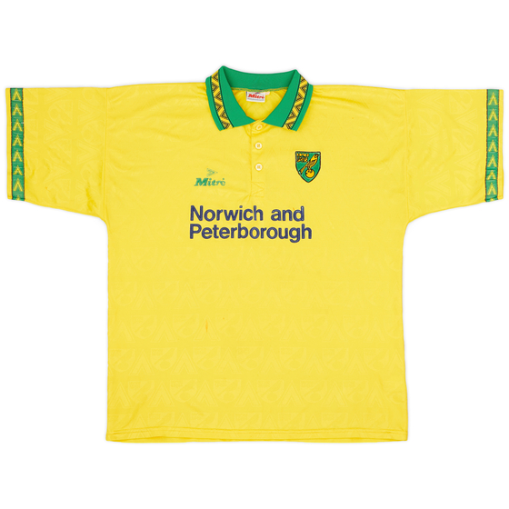 1994-96 Norwich Home Shirt - 8/10 - (XL)