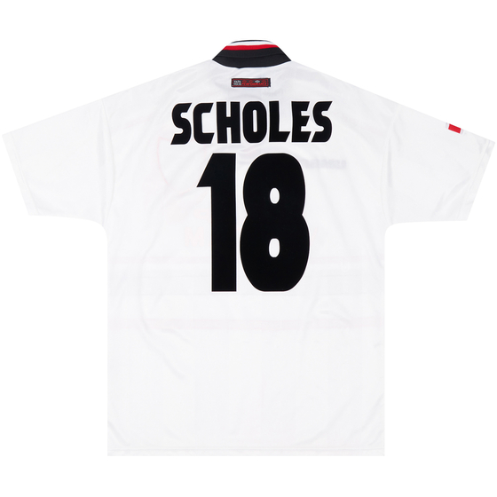 1997-99 Manchester United Away Shirt Scholes #18 - 8/10 - (XXL)
