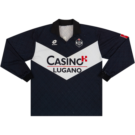 1996-97 Lugano Match Issue Home L/S Shirt #8