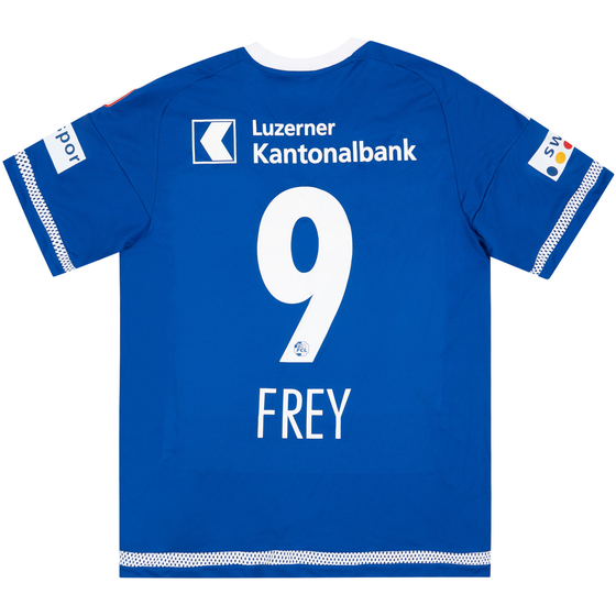2015-16 FC Luzern Match Issue Signed Home Shirt Frey #9