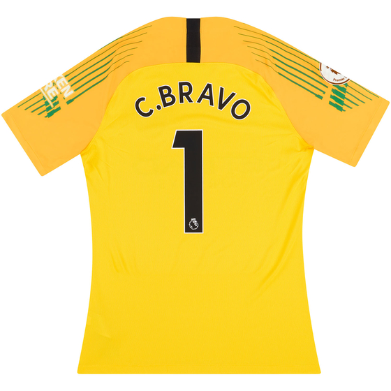 2018-19 Manchester City Match Issue GK Third S/S Shirt C.Bravo #1 L