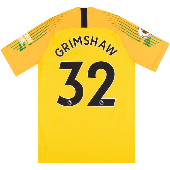 2018-19 Manchester City Match Issue GK Third S/S Shirt Grimshaw #32 L
