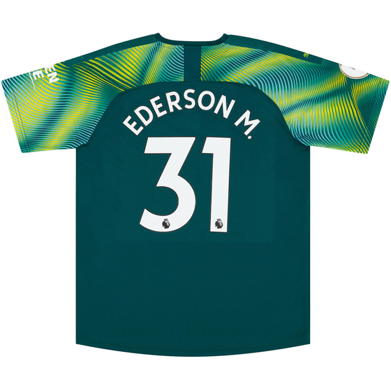2019-20 Manchester City Match Issue GK Shirt Ederson M. #31