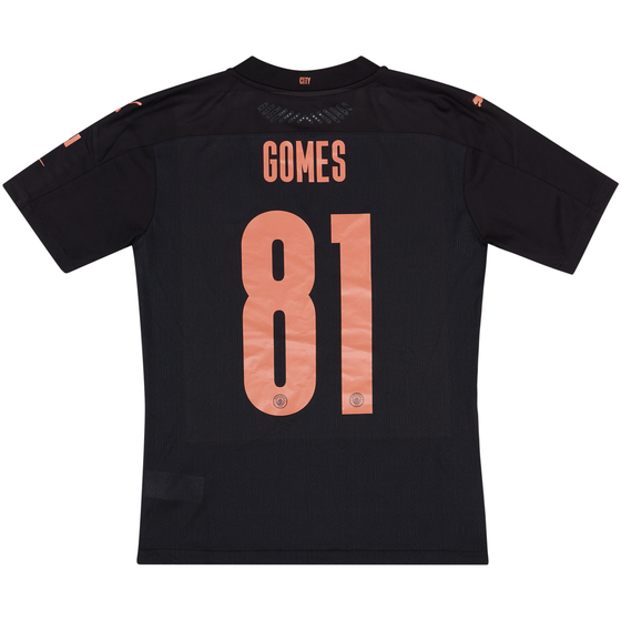 2020-21 Manchester City Match Issue Away Shirt Gomes #81