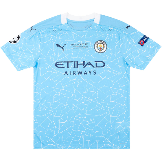 2020-21 Manchester City Champions League Final Home Shirt Delap #48