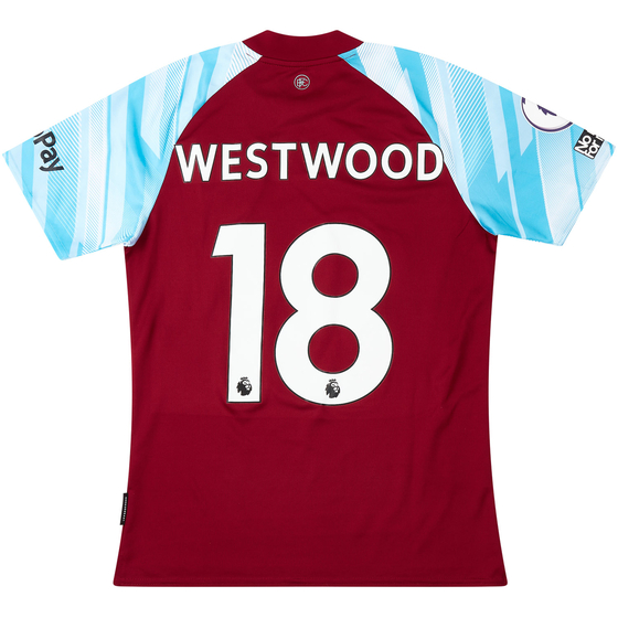 2021-22 Burnley Match Issue Home Shirt Westwood #18