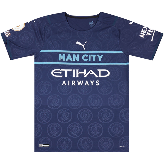 2021-22 Manchester City Match Issue Third Shirt Delap #48