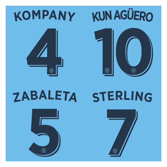 2016-17 Manchester City Home Name Set