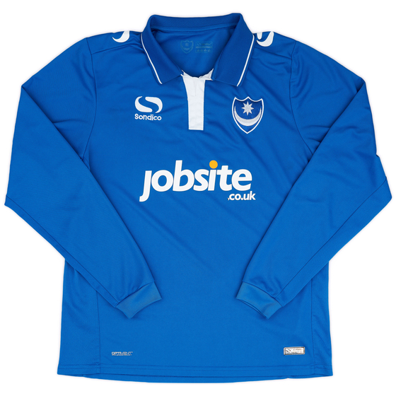 2015-16 Portsmouth L/S Home Shirt - 8/10 - (M)