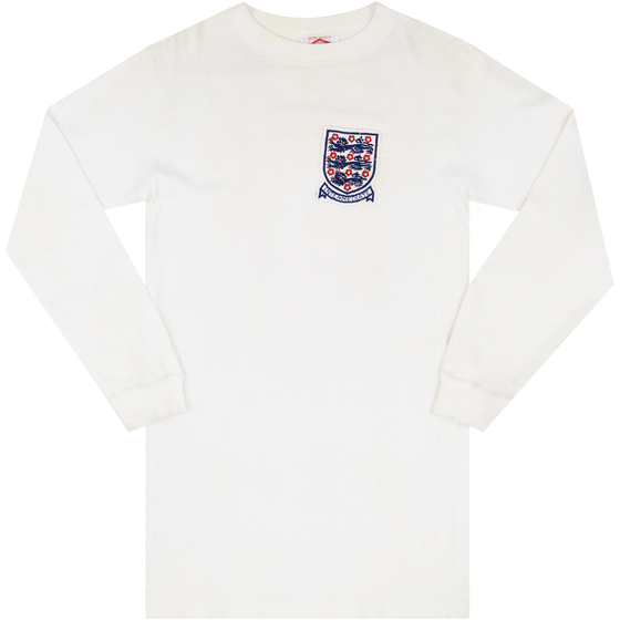 1972-73 England U-21 Match Issue Home L/S Shirt #4 (Thompson)