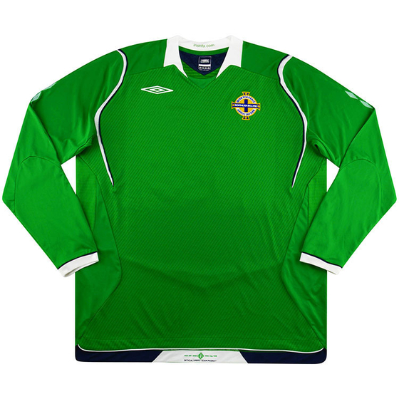 2008-10 Northern Ireland Home L/S Shirt - 8/10 - (M)
