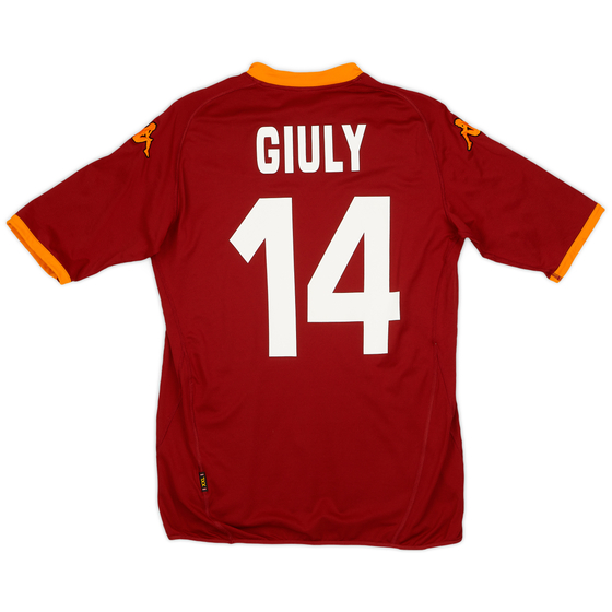 2007-08 Roma Home Shirt Giuly #14 - 7/10 - (XXL)