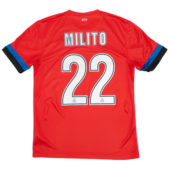 2012-13 Inter Milan Away Shirt Milito #22 - 9/10 - (M)