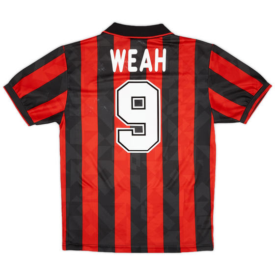1994-95 AC Milan Home Shirt Weah #9 - 7/10 - (M)