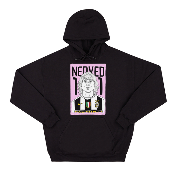 2003-04 Juventus Nedvěd #11 Serie A Icons Hooded Top